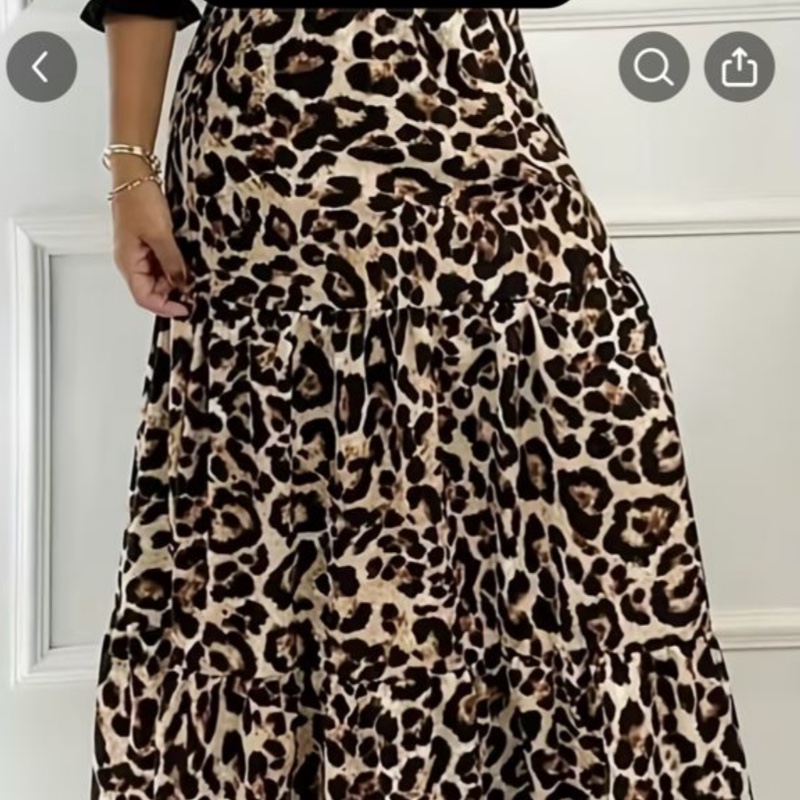Jupe élégante à motif léopard