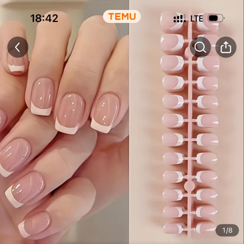 120 pièces d'ongles carrés