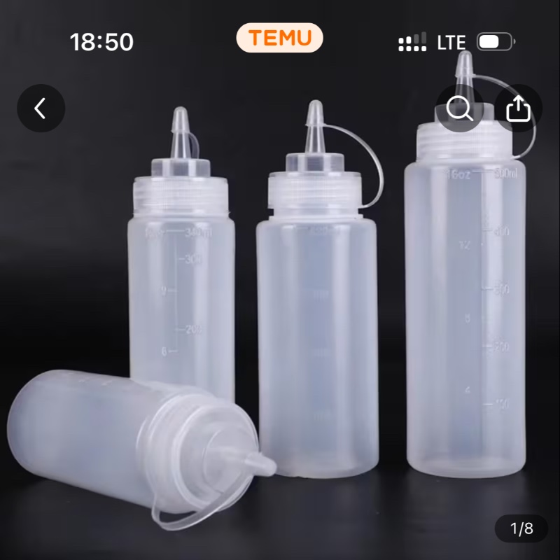 1pc, 360ml/12oz, Bouteille souple en plastique blanc avec bouchon