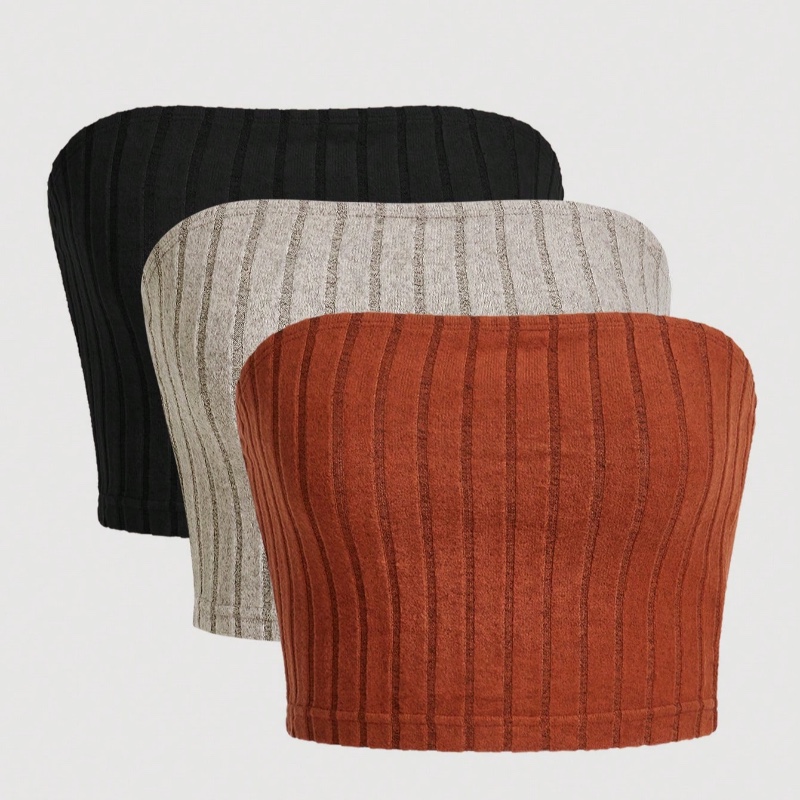 SHEIN EZwear 3 Pièces Top Camisole En Tricot Multicouleur Pour Femmes