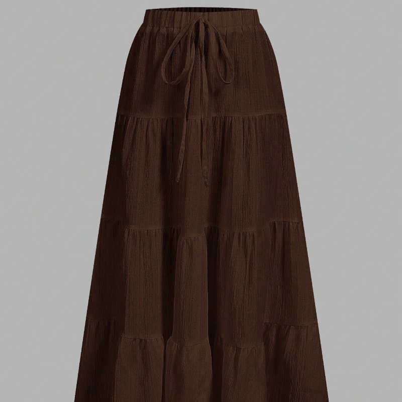 SHEIN EZwear Jupe décontractée multicouche pour vacances pour femmes, convient pour l'été