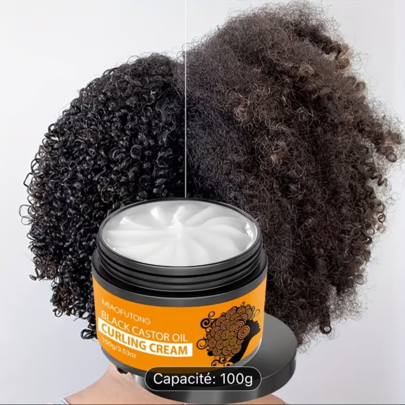 MIAOFUTONG Black Castor Oil Curling Cream