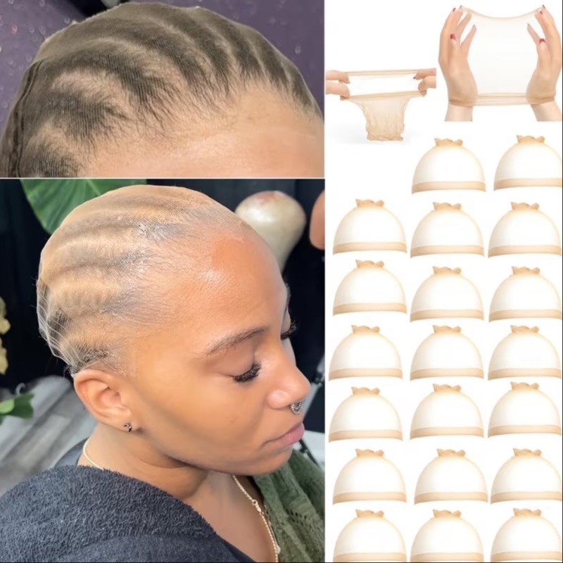 20pcs Bonnets de perruque HD transparents