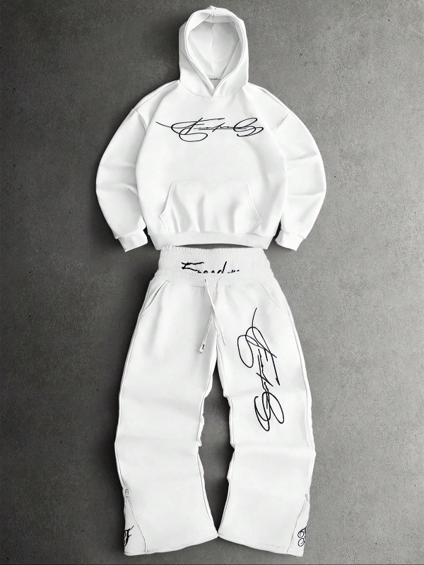 PAVTROS Ensemble de style de rue pour hommes INS 2 en 1