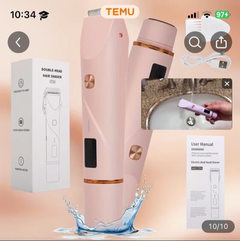 Épilateur Électrique 2-en-1 pour Femme