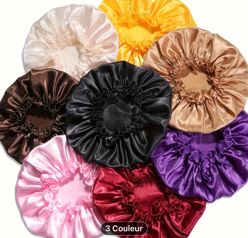 Lot de 6 bonnets élastiques pour femmes