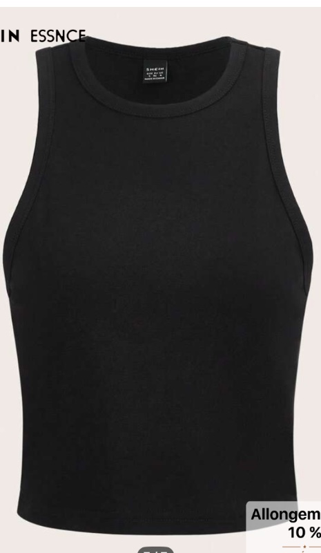 SHEIN Essnce 4 pièces/set Hauts de camisole ajustés de couleur unie col rond, vêtements d'été polyvalents pour femmes