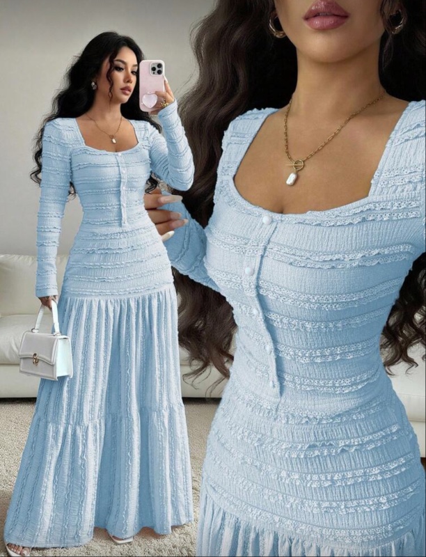 Selianne Ensemble 2 pièces femme, Top à manches longues col carré