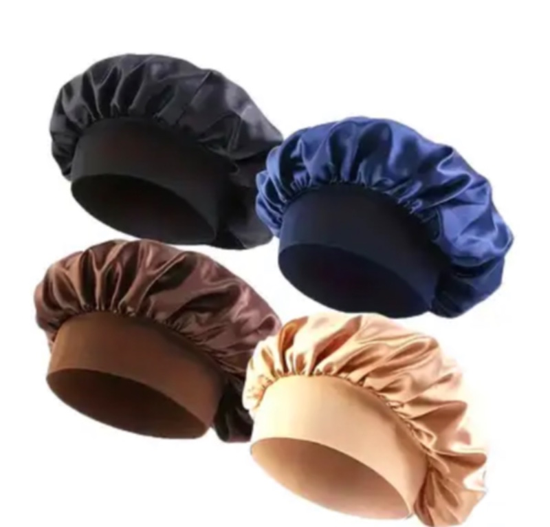 4pcs Bonnets en Tricot de Satin Doux et Confortable
