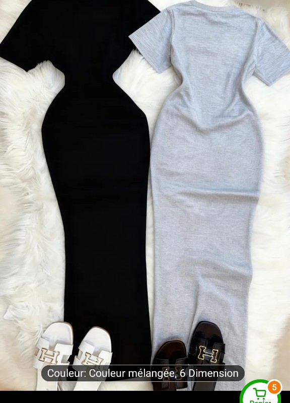 Ensemble Deux Pièces Y2K à Rayure Latérale et Col Rond à Manches Courtes en Couleur Unie