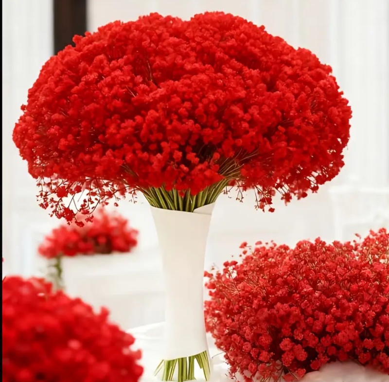 300 Fleurs, 10 Bouquets de Gypsophile Artificielle