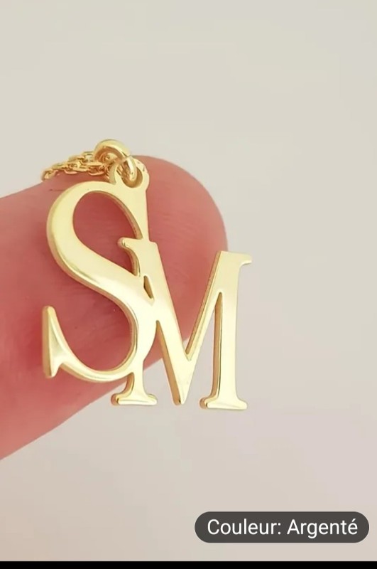 Collier Personnalisé à Deux Lettres