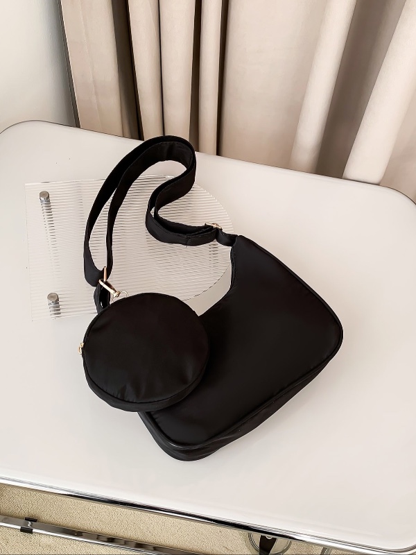 Sac bandoulière réglable multi-fonction couleur unie à la mode pour femme