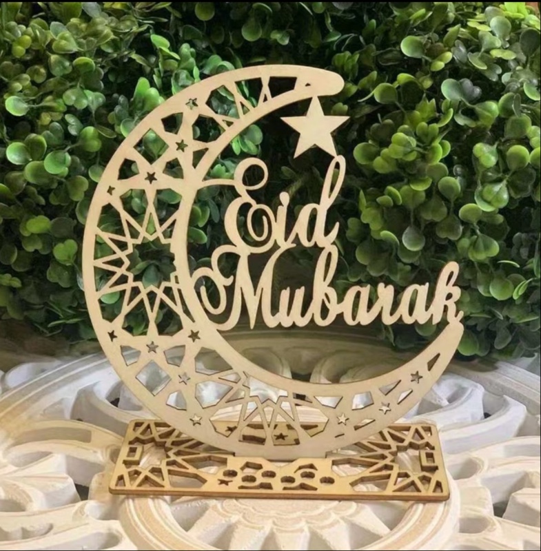 Eid Mubarak Décoration en bois