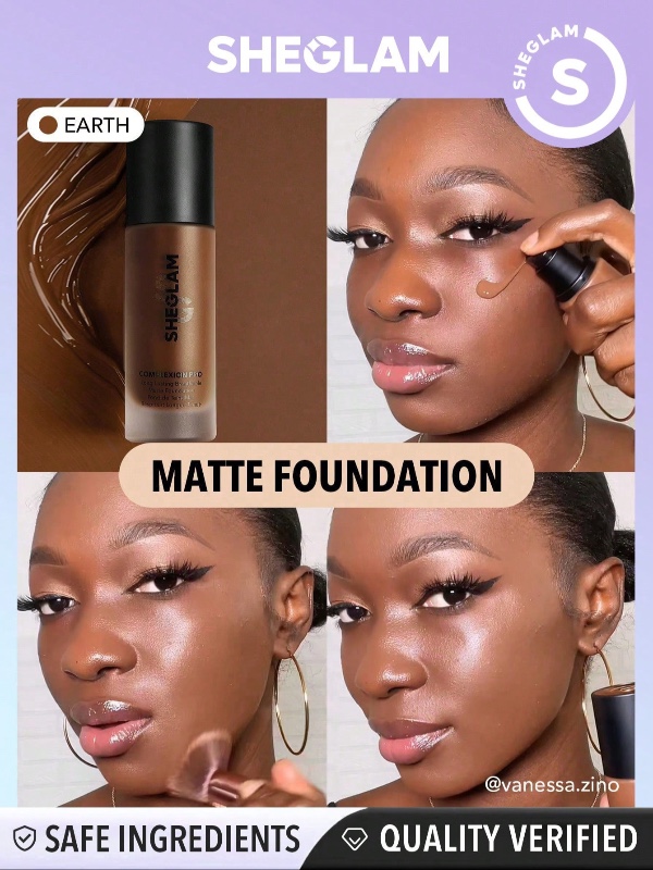 SHEGLAM Fond De Teint Mat Respirant Longue Tenue