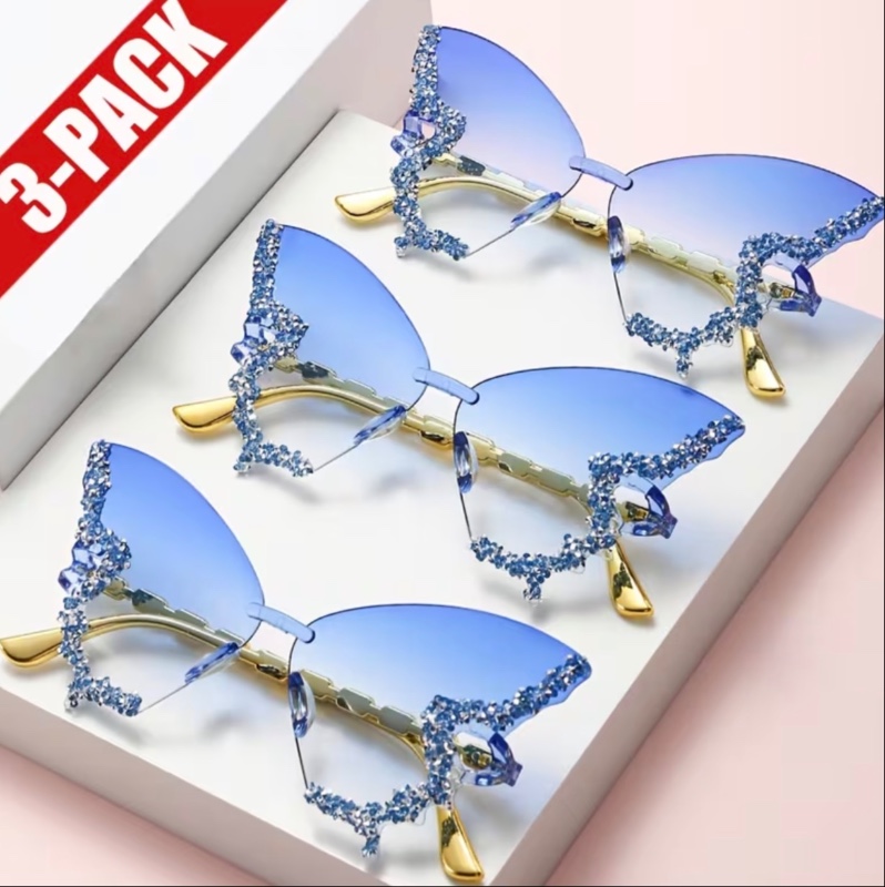 3pcs Lunettes Fantaisie Design Papillon