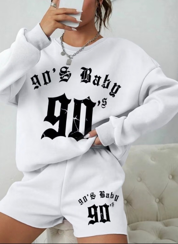 Sweat à Imprimé Graphique, Col Rond Décontracté pour l'Hiver et l'Automne, Vêtements pour Femmes