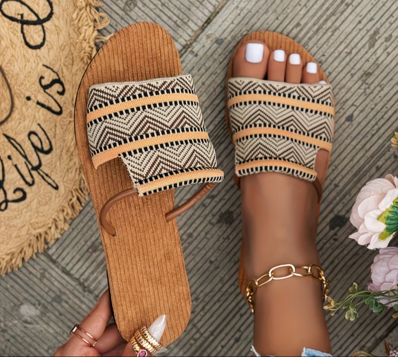 Chaussures plates à enfiler style bohème pour femmes