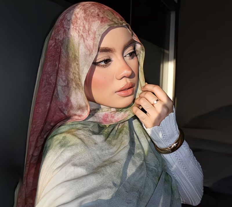 Foulard élégant imprimé tie-dye - Foulard-châle pour