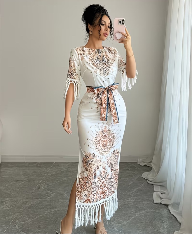 Élégante robe de style western pour les fêtes