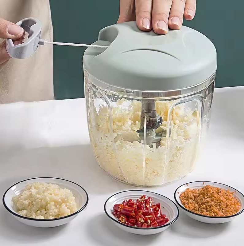 Hachoir à viande manuel 500/900ML, hachoir à ail rotatif, presse-ail, coupe-oignon et légumes, accessoires de cuisine