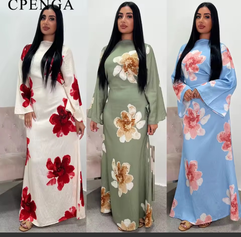 CPENGA Robe Longue à Fleurs