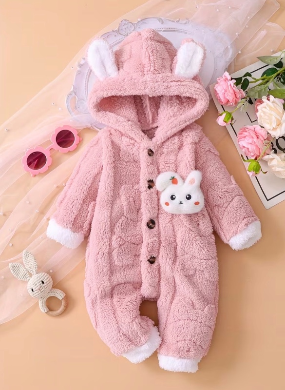 Barboteuse mignonne en peluche pour fille