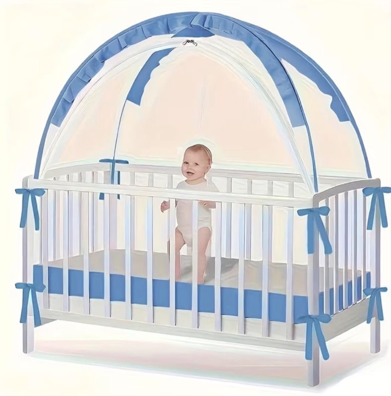 Canopy de berceau - Filet anti-fuite pour empêcher les bébés de s'échapper - Tente pop-up robuste et respirante pour berceaux, couverture de sécurité