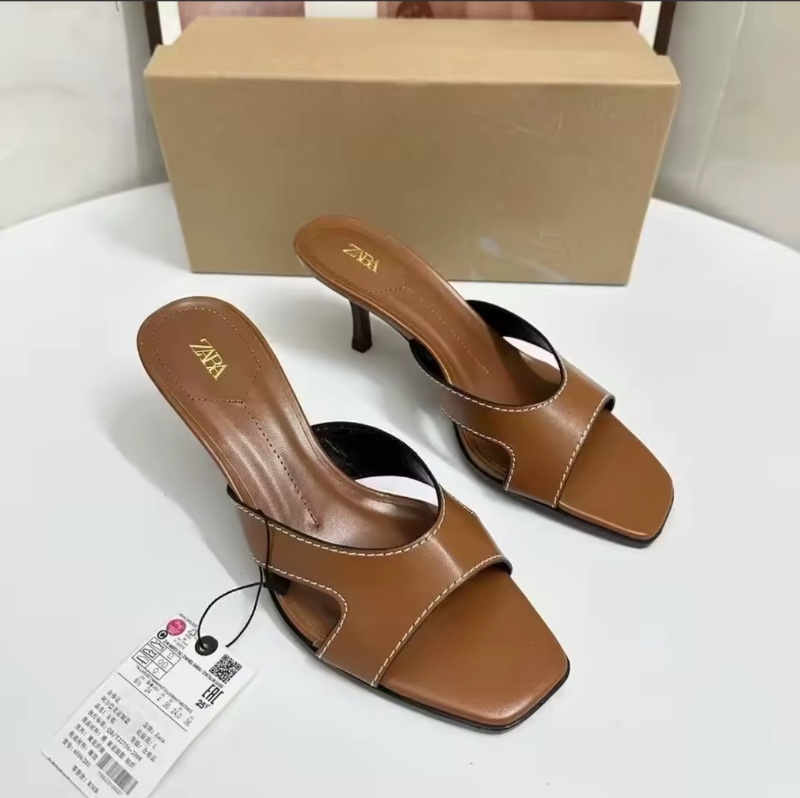 Sandales marron à talons