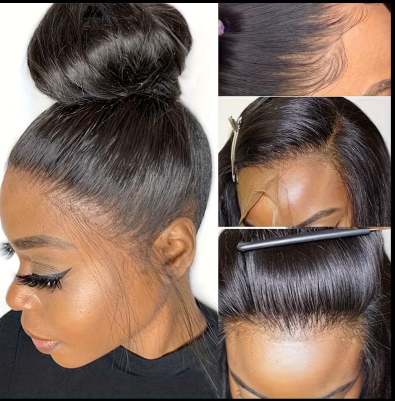 Perruques à Dentelle Frontale Droite en Cheveux Humains Longs pour Femmes 13x4 Dentelle Frontale HD Transparente en Cheveux Humains pour Femmes Perruque Frontale en Cheveux Brésiliens Densité 150% Pré-Épluchée avec Baby Hair