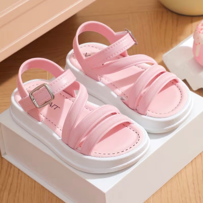 Sandales d'été tendance à bout ouvert pour filles