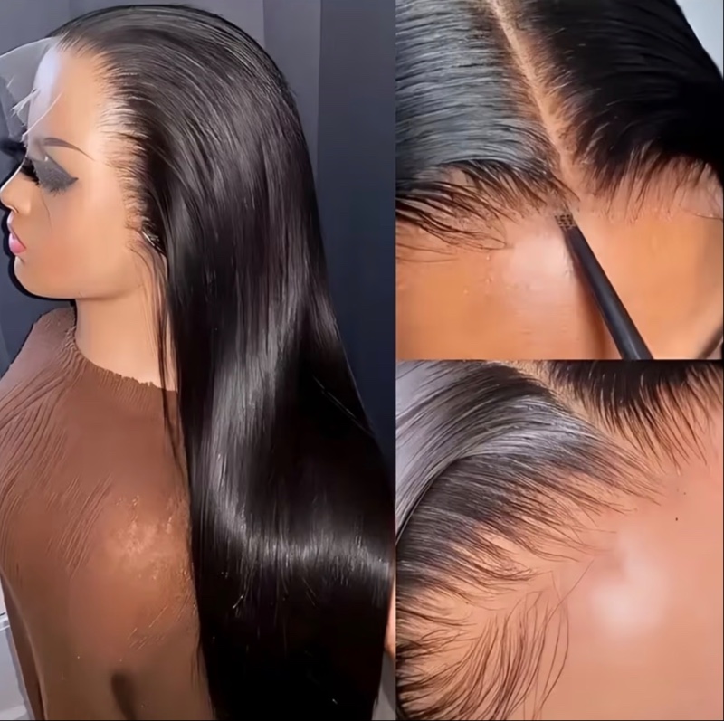 Perruque Lace Front 13*4 Densité 180 Fibre Synthétique Haute Définition pour Femmes