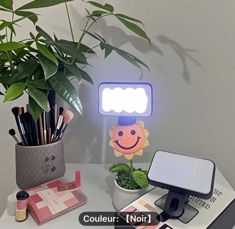 1pc Mini Lampe de Remplissage Portable, Température de Couleur et Luminosité Réglables - Idéale pour Vidéo, Prise de Vue, Streaming en Direct & Plus - Cadeau de Fête Parfait, Lampe à Clip pour Téléphone Portable et Ordinateur, Lampe de Streaming en Direct