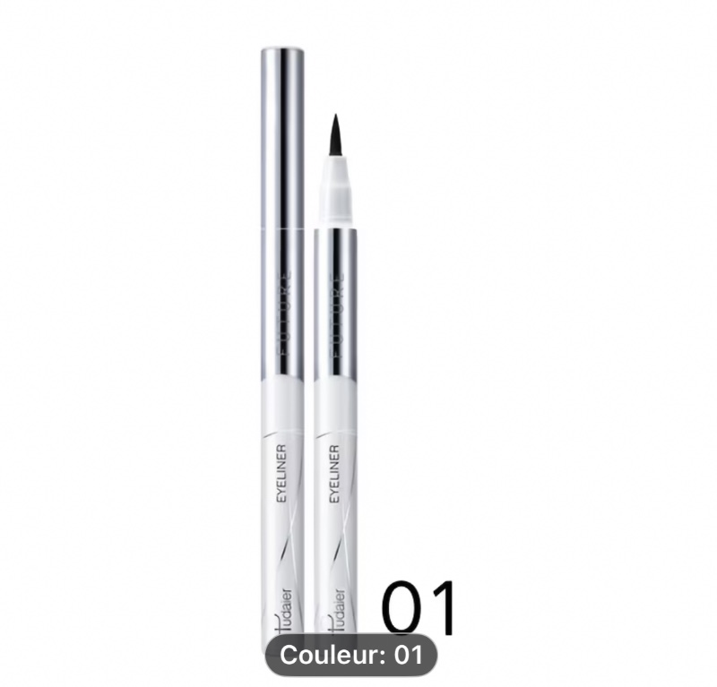 Stylo Eyeliner Liquide Ultra-Fin Pudaier - Séchage Rapide, Anti-Taches, Résistant à la Transpiration, Maquillage Noir Longue Tenue, Formule à Base de Plantes, Idéal pour Débutants