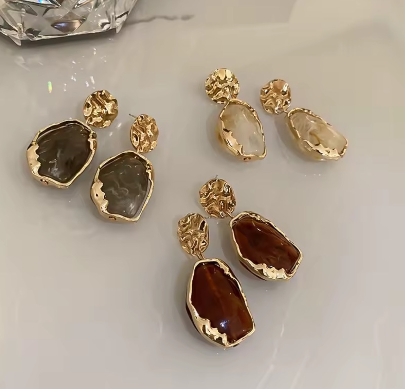 Boucles d'oreilles en pierre carrée en Zircon pour femmes, petites boucles d'oreilles Vintage couleur or, accessoires de bijoux, nouvelle mode