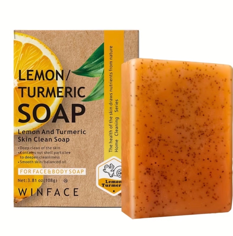 WINFACE Savon Citron Curcuma avec Acide Kojique