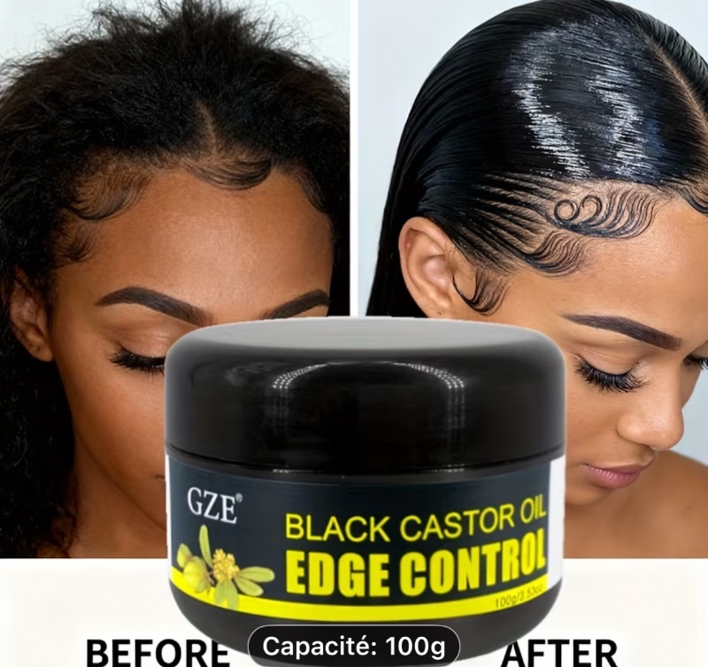 Gel de Tenue Extra pour Tresses Africaines GZE, Locs & Twists - Apaise les Frisottis & les Bords, Sans Parabène, Sans Sulfate, avec Contrôle des Bords à l'Huile de Coco, Gel de Cire Hydratant pour Femmes