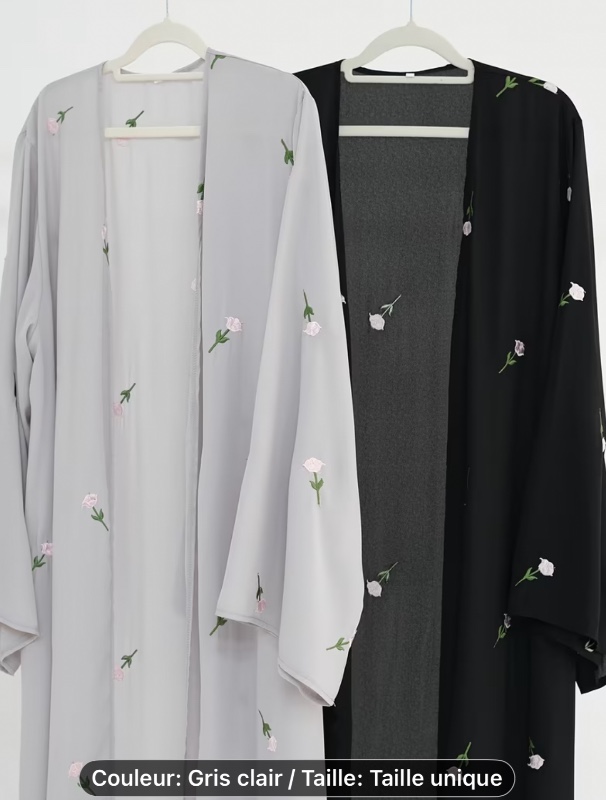 Cardigan Élégant Brodé de Fleurs