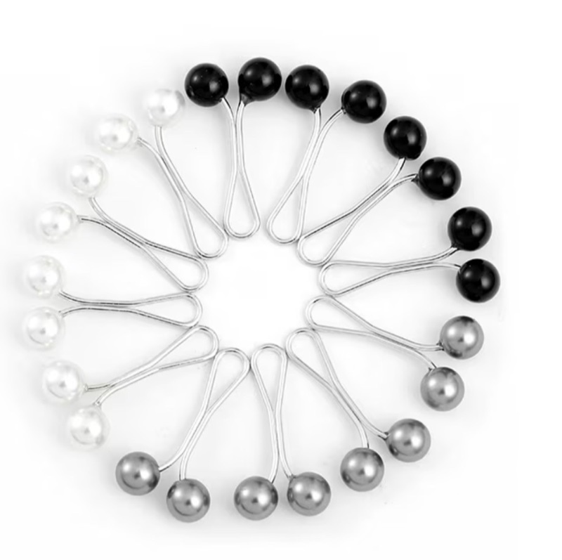 12pcs Broches de Foulard Incrustées de Fausses Perles, Clips D'écharpe/de Châle Pour Dame, Broches Antidérapantes