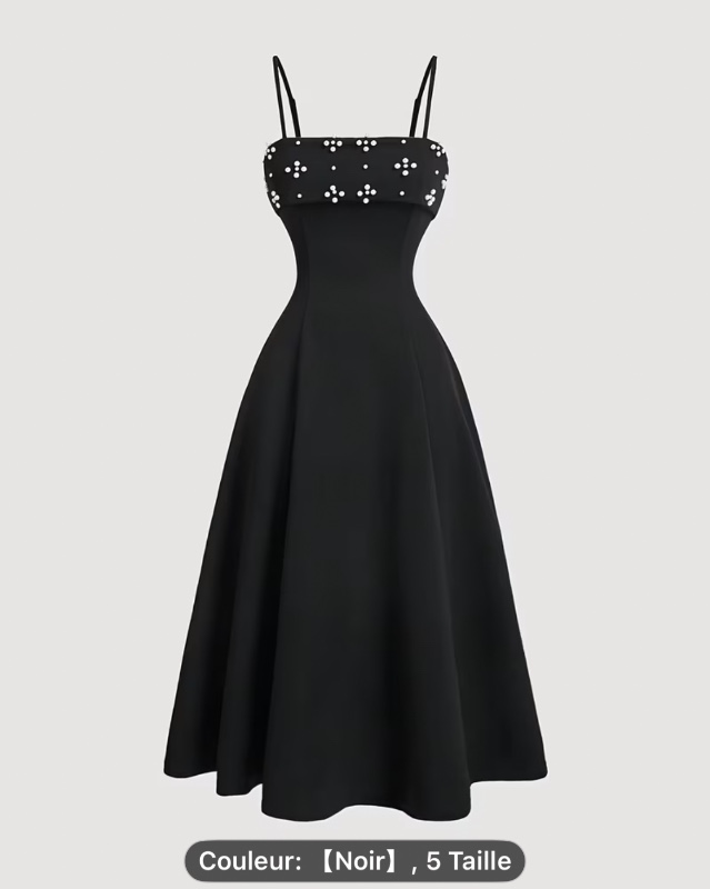 Robe élégante et tendance à bretelles spaghetti princesse