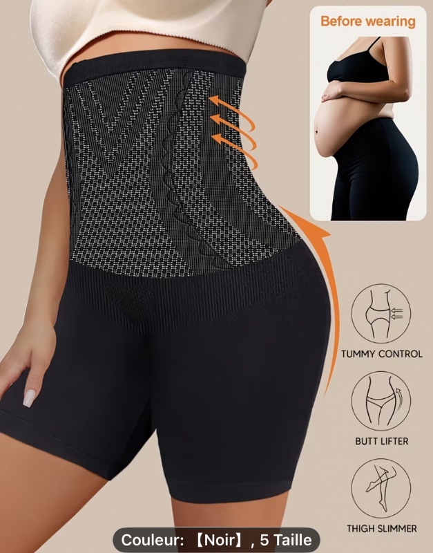 Leggings Taille Haute avec Ceinture Amincissante et Effet Remonte-Fesses
