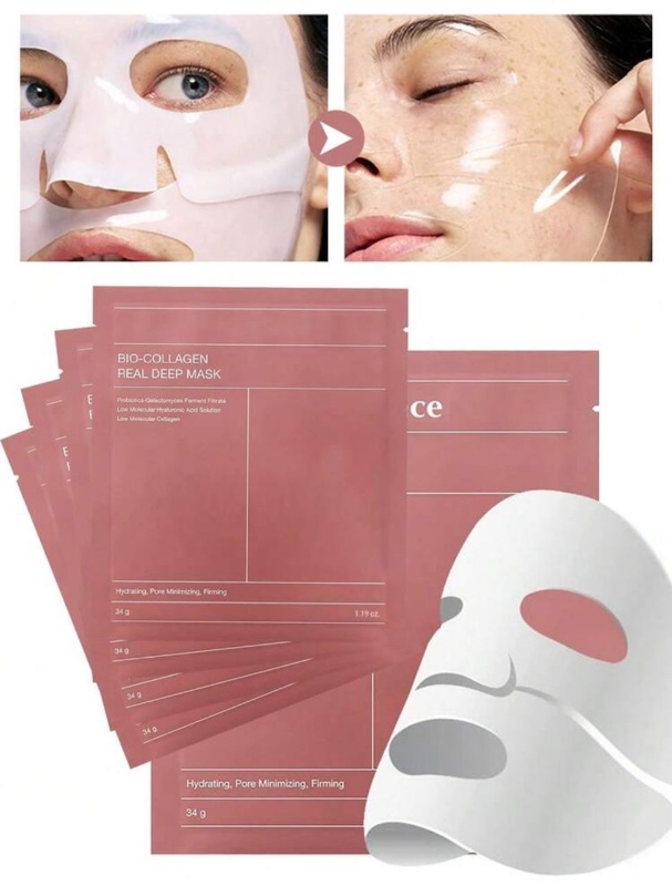 Lot de 10 masques absorbables au collagène hydratants