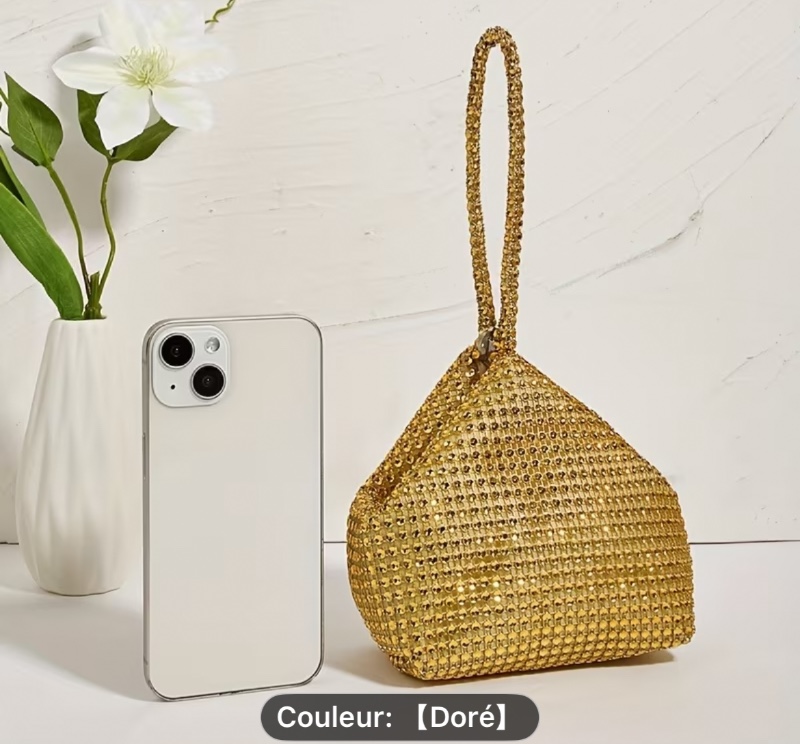 Sac Corps Petit Sac à Main Strass Femme Sacoche Soirée Banquet Sac à Main Mini Portefeuille Tendance