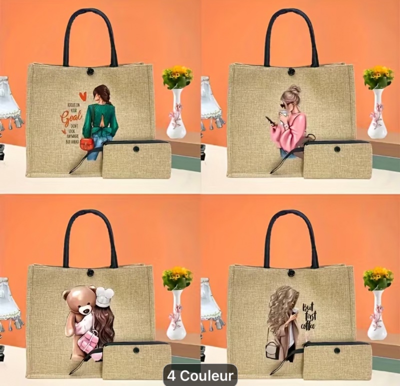Sac fourre-tout léger pour femmes, sac de plage de voyage portable, pour les trajets quotidiens, l'école, le shopping, sac de plage de voyage portable décontracté