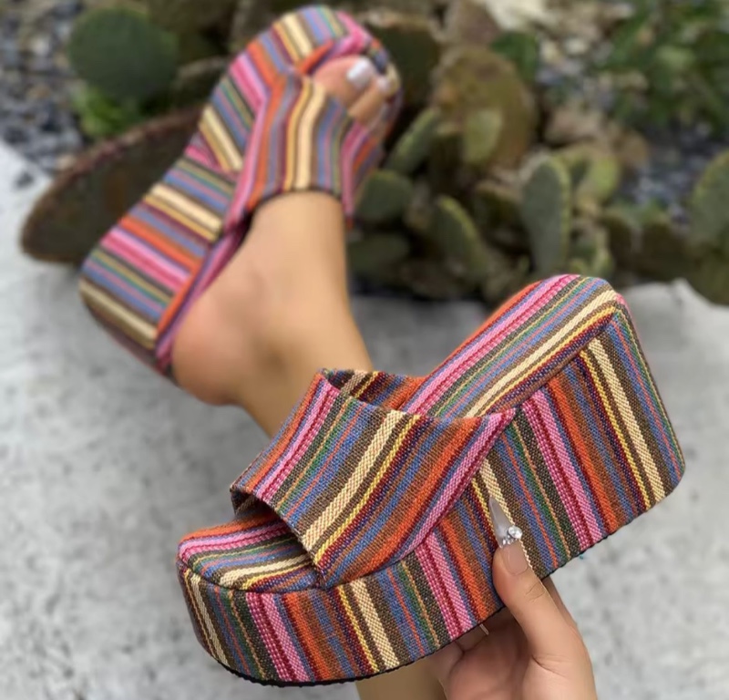 Nouveau été femmes sandales à talons compensés dame mode chaussures à bout ouvert femmes plate-forme confortable talons hauts sandales zapatos de mujer