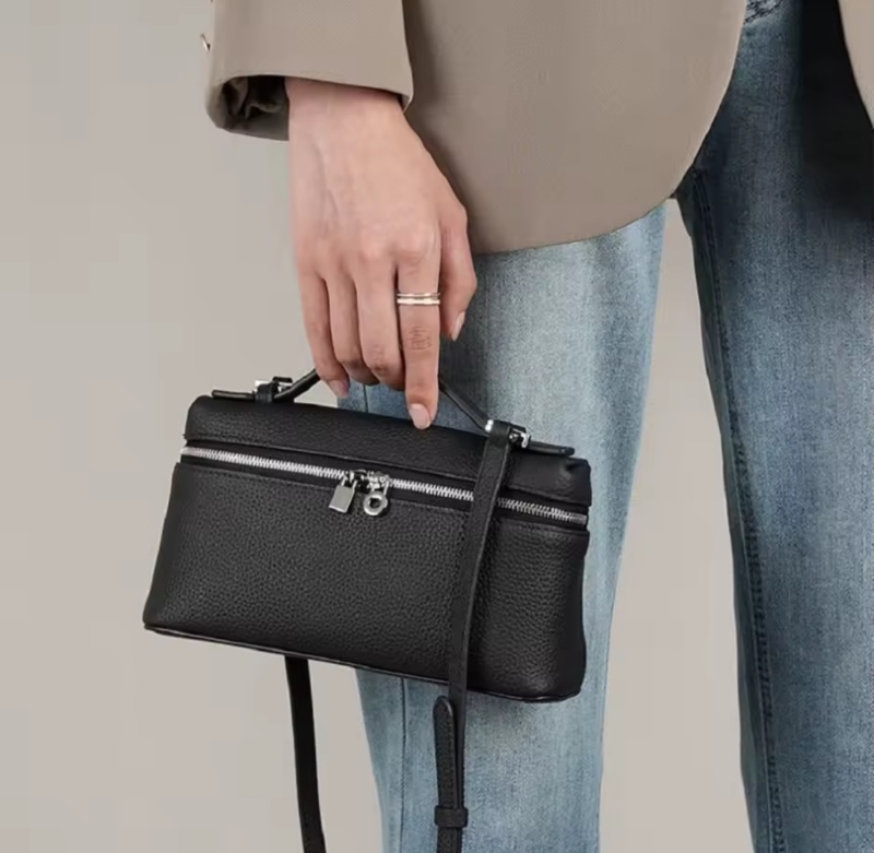 Sac à bandoulière en grain de litchi, sens de niche Premium, boîte à déjeuner simple, sac pour femmes, mini sacs à bandoulière portables exquis