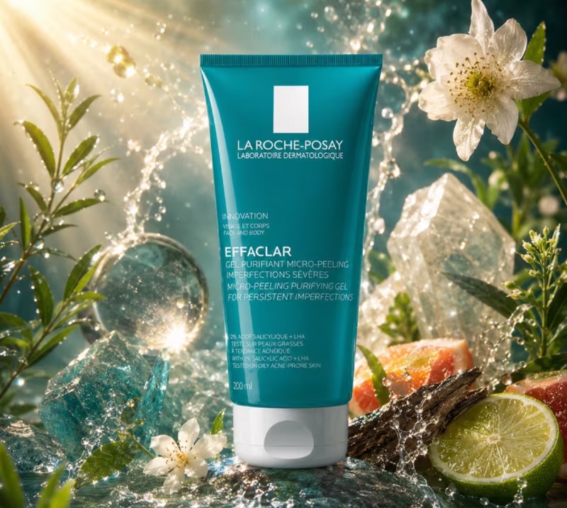Gel Purifiant Micro-Pelinglant La Roche-Posay Effaclar pour Peau Grasse et à Tendance Acnéique (Acide Salicylique + LHA)