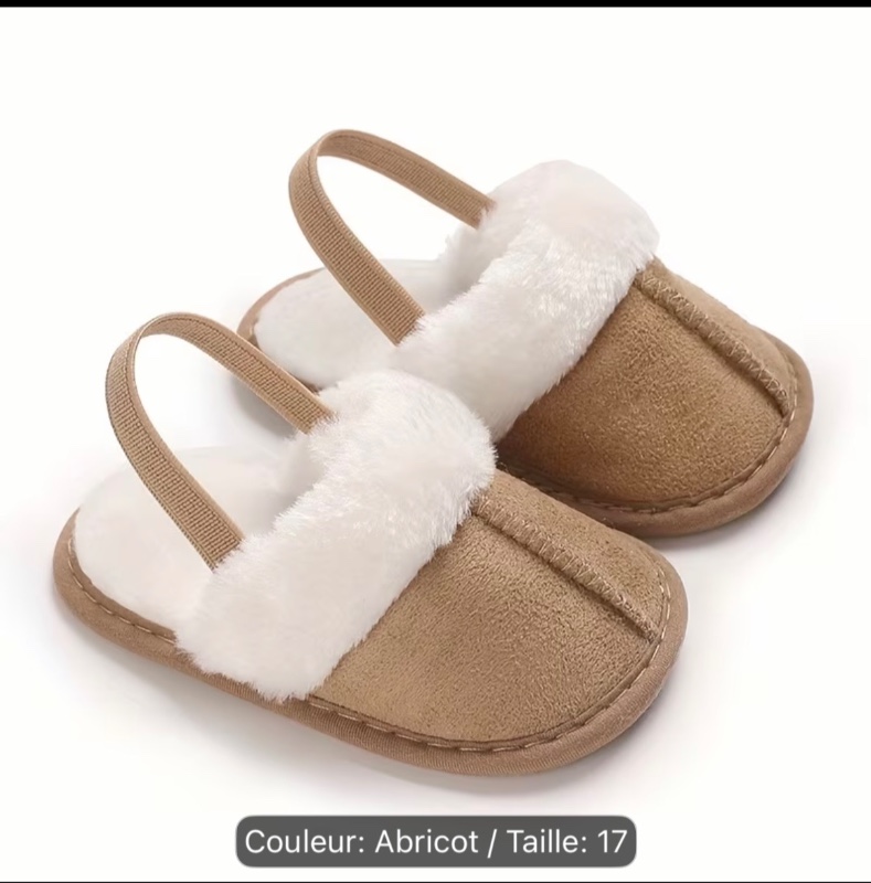 Chaussons Douillets en Peluche pour Bébé Fille - Semelle Souple et Antidérapante pour le Confort Intérieur | Mignons et Chauds pour 0-1 An | Parfaits pour le Printemps/Automne, Style Décontracté, Printemps/Automne