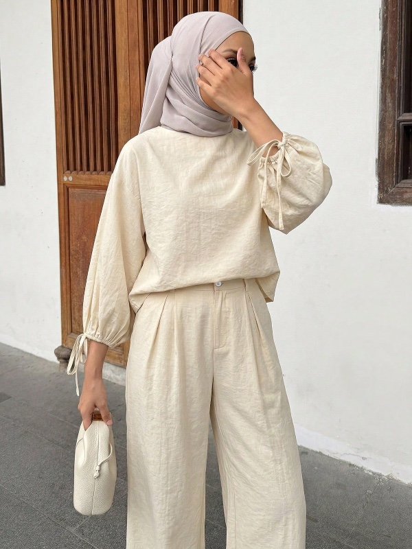 DAZY Ensemble 2 pièces pour femmes, style décontracté et ample pour la plage et les vacances, avec un Top pull ample et un pantalon droit. Ensemble de tenues de détente pour le printemps/été