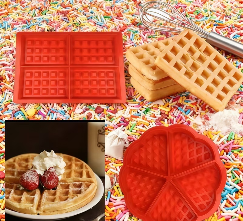 2 pièces pour moule à gâteau, moule de cuisson, moule en silicone pour gâteau, différents moules à gaufres, moules à gâteau en silicone pour pâtisserie DIY à la main